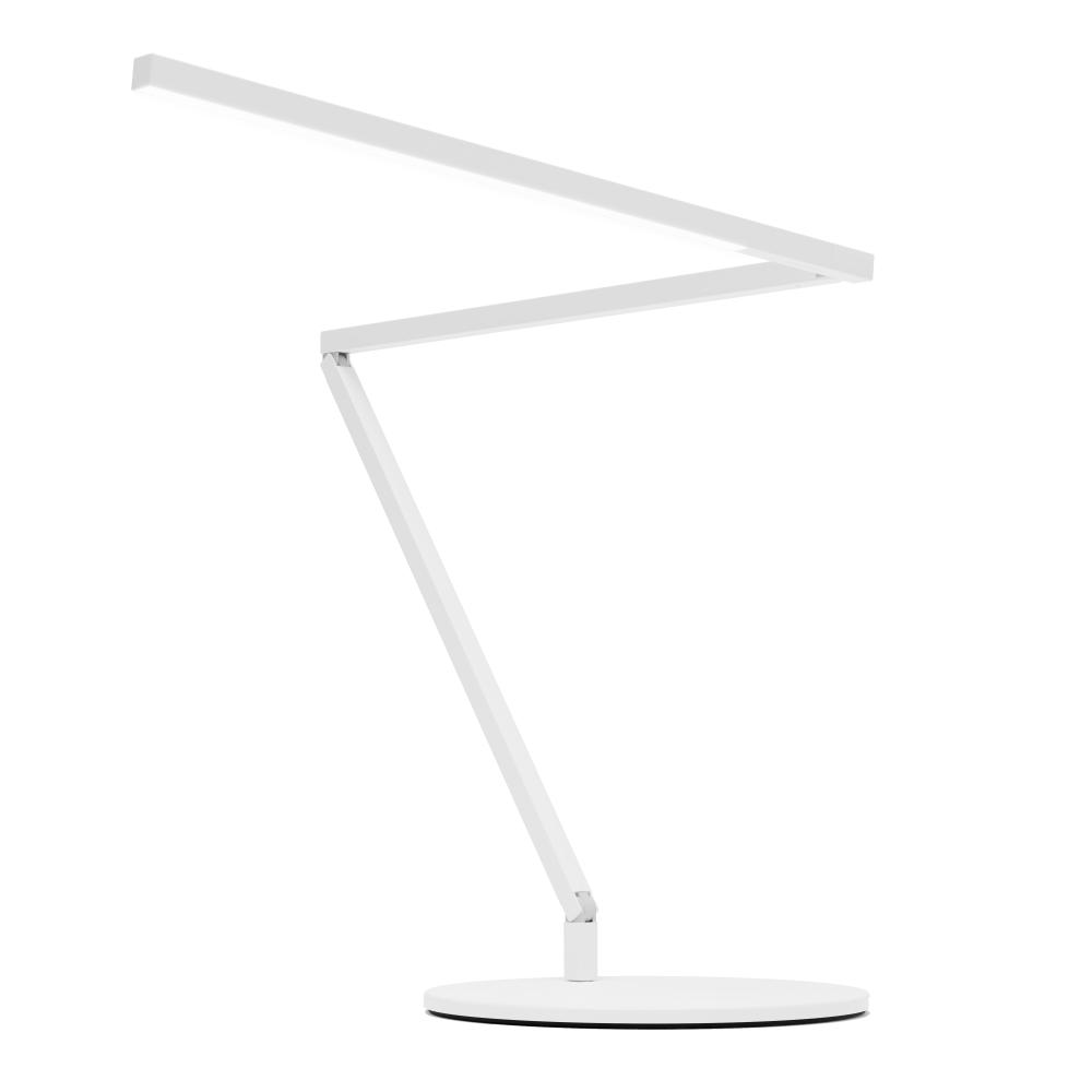 Koncept Lighting ZBD3000-D-MWT-DSK Z-Bar Desk Lamp Gen 4 (Daylight White Light; Matte White) with Desk Base 
